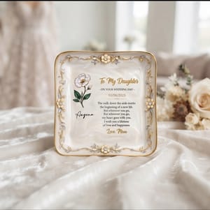 To My Daughter On Your Wedding Day, Ceramic Dish, Gift For Bride