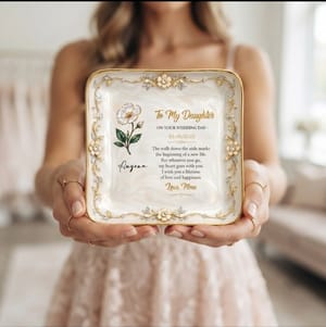 To My Daughter On Your Wedding Day, Ceramic Dish, Gift For Bride