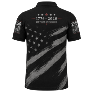 USA 250th Anniversary Patriotic Golf Polo Shirt, America 250 Years Of Freedom AOP Polo Shirt, S
