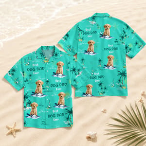 Custom Pet Dad Hawaiian Shirt Personalized Dog and Cat Photo Tropical Shirt