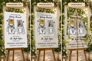 Personalized "These Kids Are Getting Married" Photo Sign - Foam Board, Clear & Frosted Acrylic