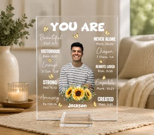 You Are Beautiful Victorious - Personalized Acrylic Photo Plaque