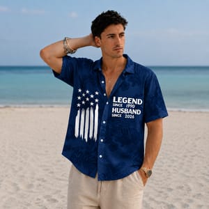 Personalized Hawaiian Shirt for Dad, Custom Important Years, Legend Husband Daddy Grandpa Shirt
