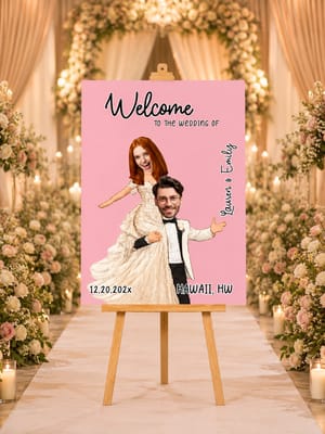 Custom Wedding Welcome Sign for Couple Photo Board