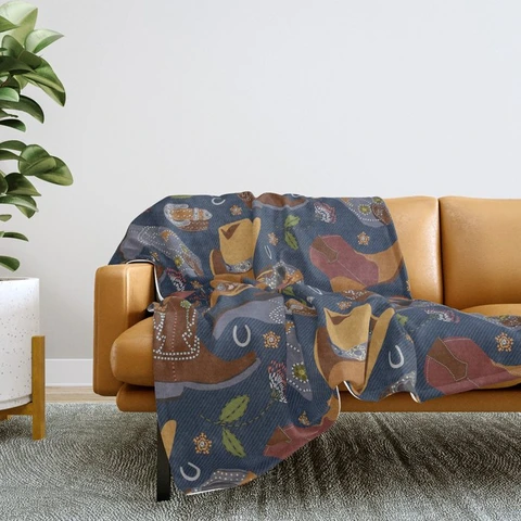 Cozy throw blanket for family spaces