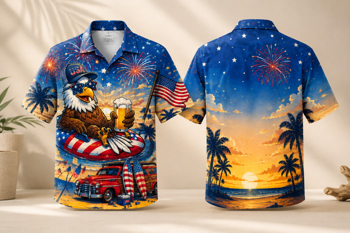 Proud To Be American Hawaiian Shirt For Independence Day
