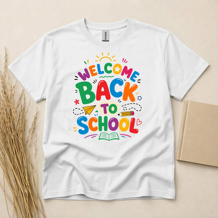 Welcome Back To School – Colorful Fun Learning Typography Design