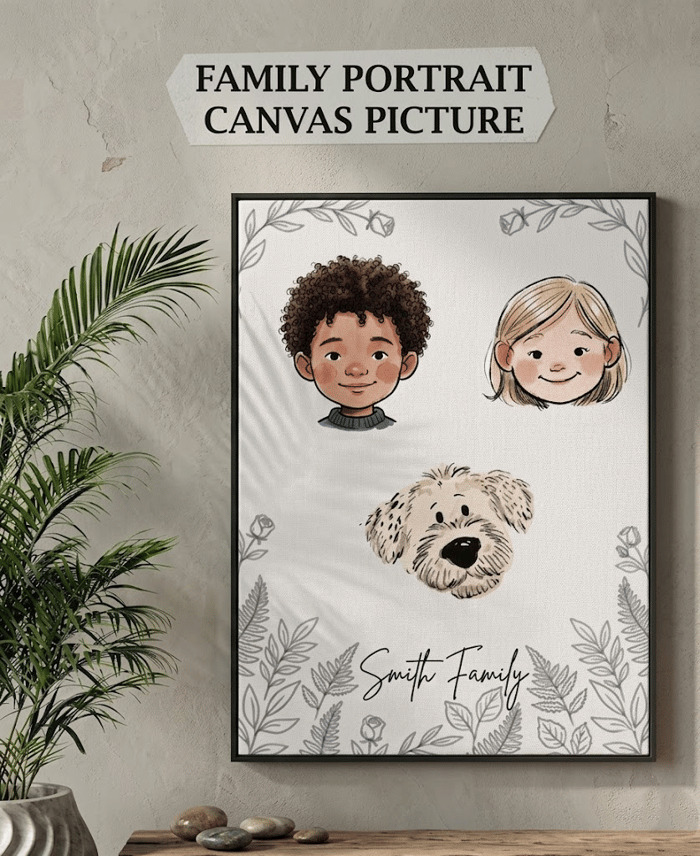 Family Portrait Canvas Picture