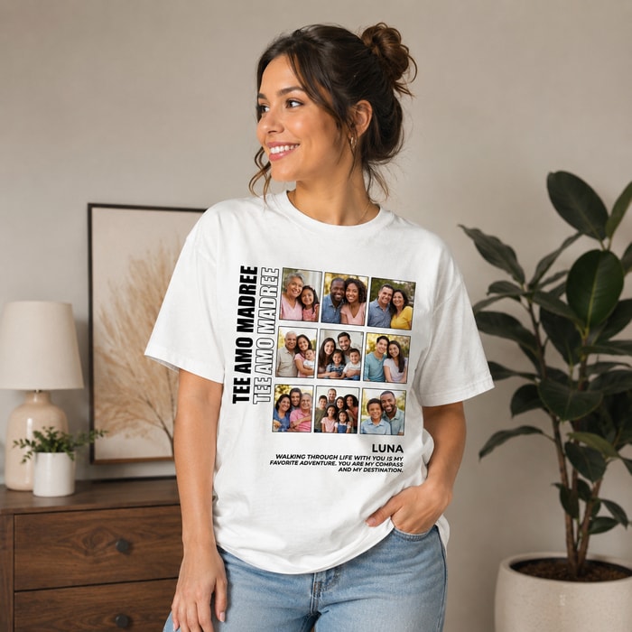 Personalized 9-Photo Adventure Memory T-Shirt