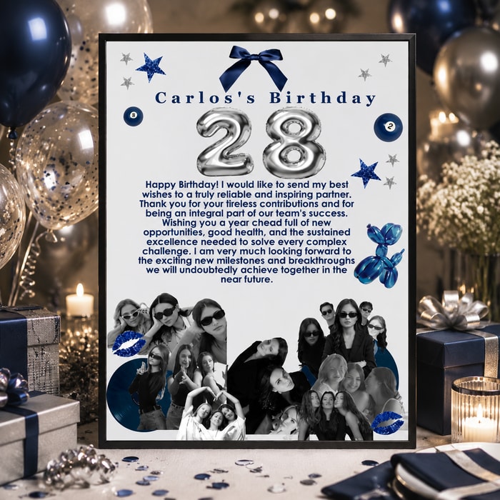 Personalized Professional Birthday Tribute Poster
