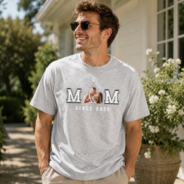 Personalized Mom Since 2026 Photo Custom T-Shirt