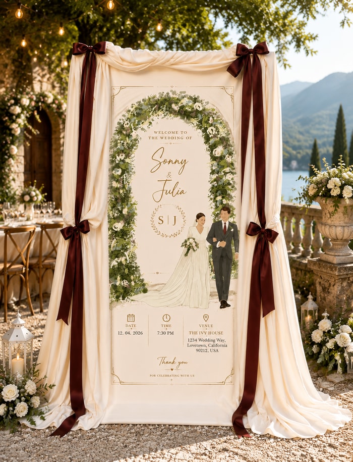 Personalized Wedding "Garden Arch" Banner