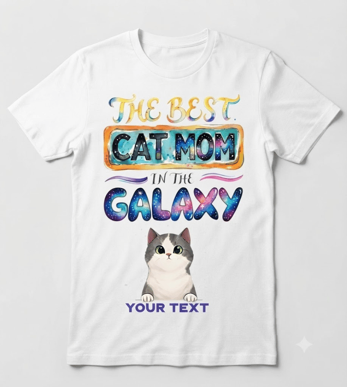 Best Cat Dad In The Galaxy - Gift For Cat Dad, Cat Mom - Personalized Unisex T-Shirt