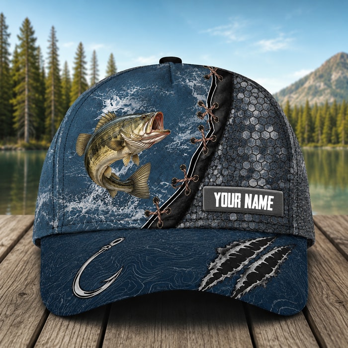 Fishing Water Detail - Personalized Classic Cap - Gift For Fishing Lovers, Dad, Grandpa, Husband