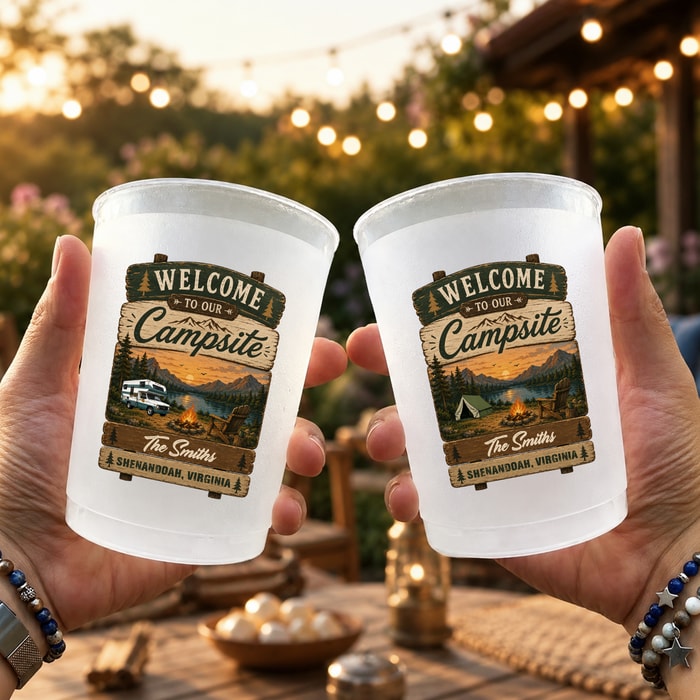 Custom Party Cups - Personalized Birthday Camping Gifts For Campers - Camp More Live More