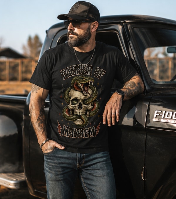 Father'S Day Gift, Father Of Mayhem - Personalized Shirt