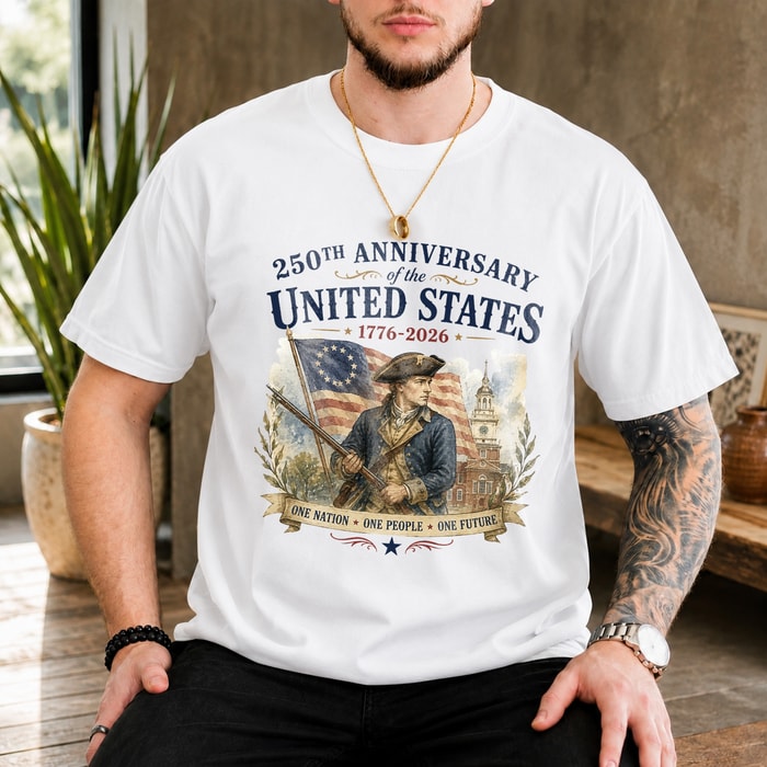 Descendant Of Patriots Front & Back Shirt | Custom Name 250 Years Anniversary Shirt | Patriotic 1776–2026 Tee