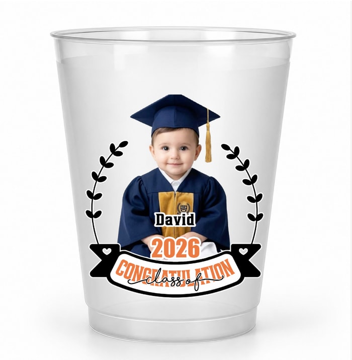 Custom Photo Congrats Grad Senior - Personalized Frosted Cups