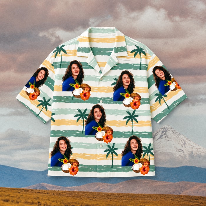 Make Yourself The Souvenir Hawaiian Shirt – Personalized Face Coconut Aloha Shirt, Custom Photo Gift For Family & Friends
