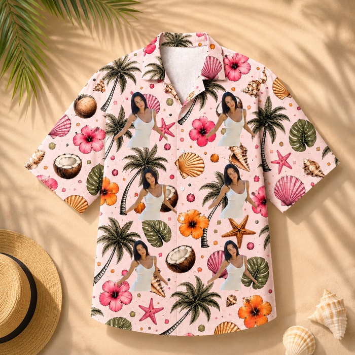 Personalized Tropical Hawaiian Shirt - Custom Portrait Beach Shirt