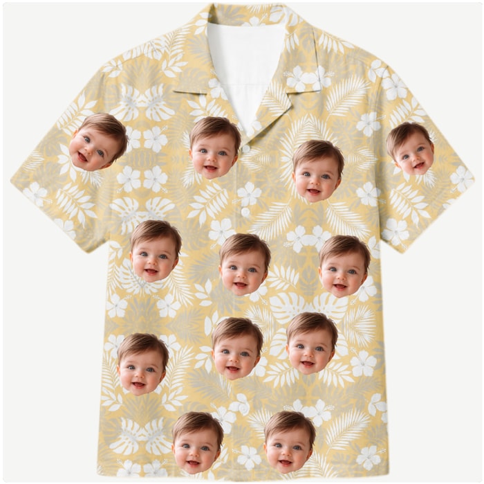 Custom Face Photo Tropical Aloha Hawaii Shirt