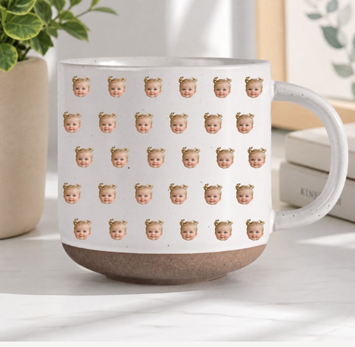 Custom Human Portrait Family Pottery Mug
