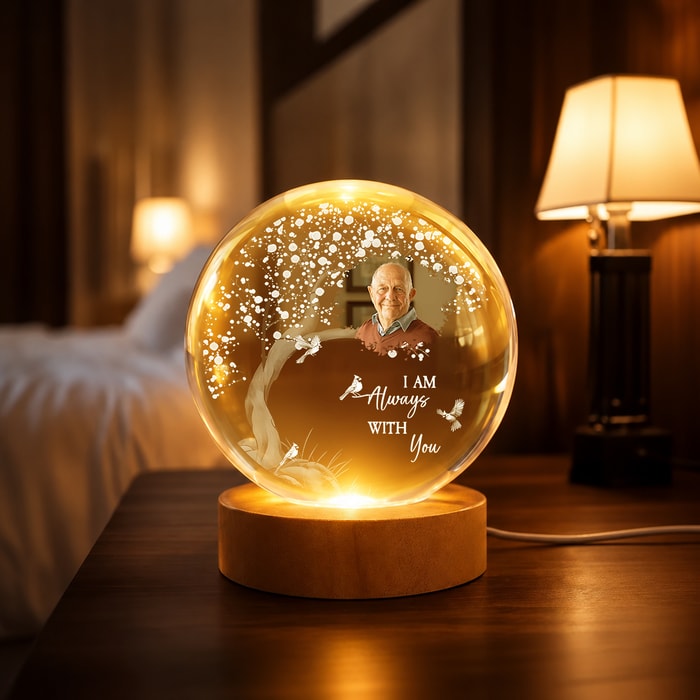 Personalized Memorial Night Light – “When You Miss Me, Have No Fear” Keepsake Gift