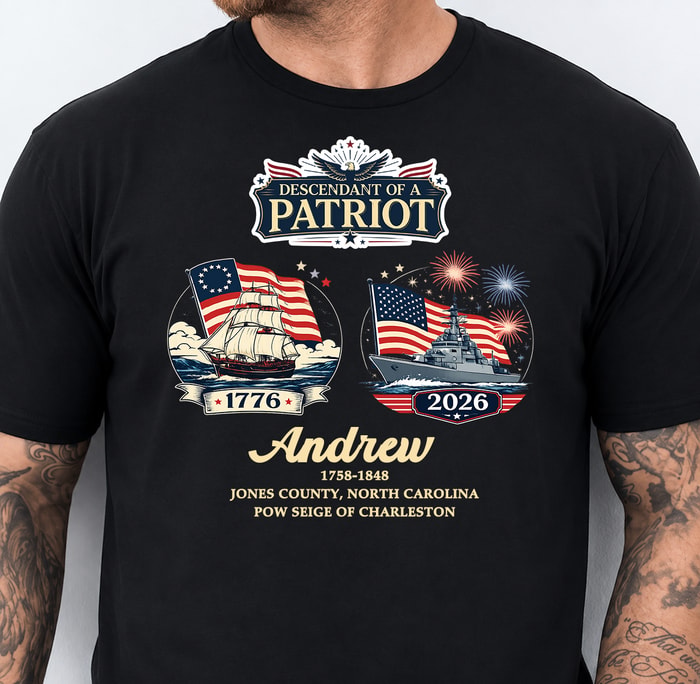 Custom Name Descendant Of Patriot Dark Shirt, Personalized Dar Sar Sweatshirt, Patriotic / Basic Tee