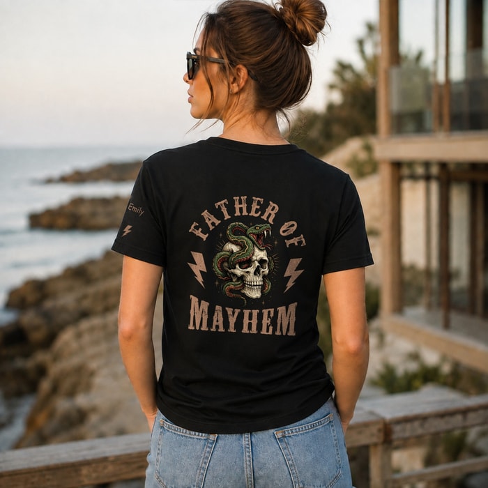 Father'S Day Gift, Father Of Mayhem - Personalized Shirt