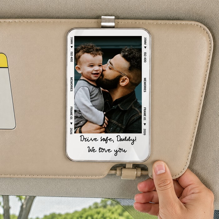 Drive Safe Daddy Father'S Day Gift For Husband, Dad, New Dad Gift - Personalized Car Visor Clip