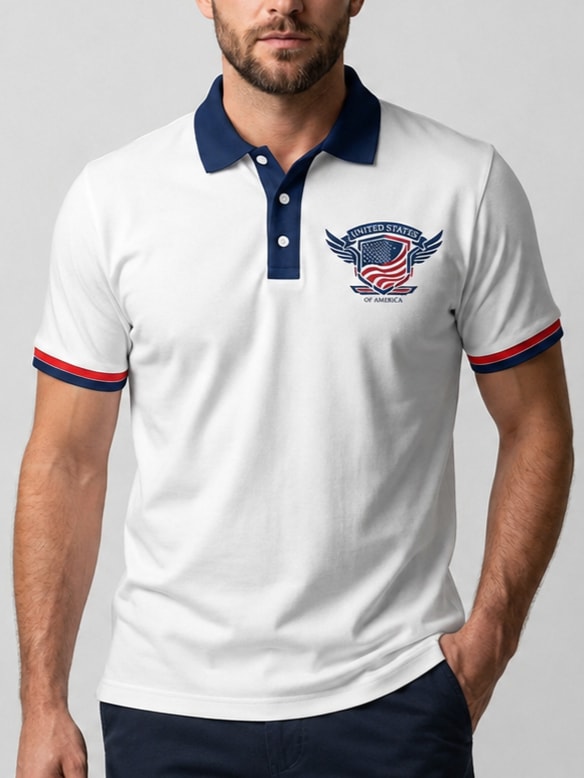 Usa 250th Anniversary Polo Shirt Usa Flag Golf Shirts Semiquincentennial Apparel