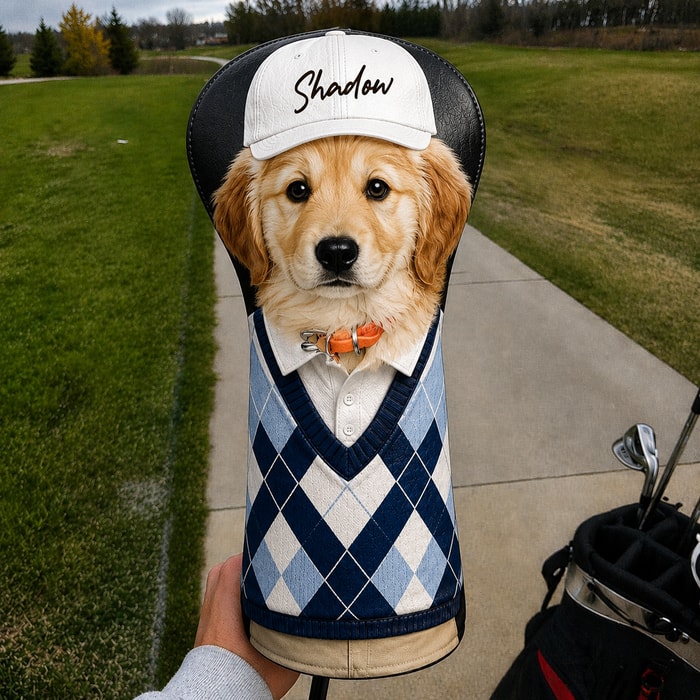Custom Pet Photo Golf Head Cover, Golf Club Cover - Gift For Dog Cat Dad Mom, Golf Lovers