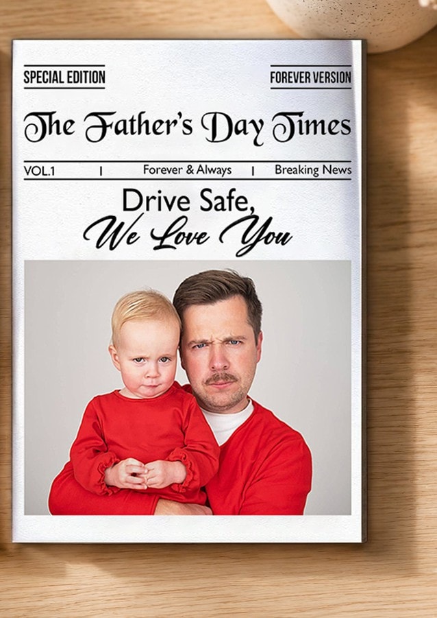 The Dad Times Drive Safe, Daddy We Love You - Personalized Car Visor Clip