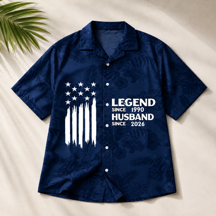 Personalized Hawaiian Shirt For Dad, Custom Important Years, Legend Husband Daddy Grandpa Shirt