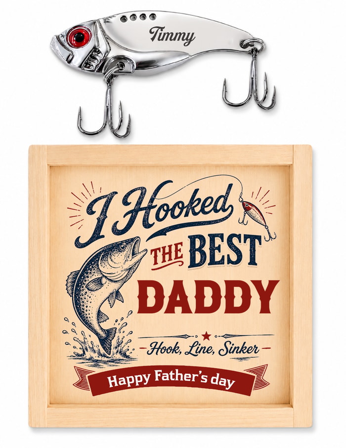 Custom Fishing Lure - Personalized Father'S Day Fishing Gifts For Fisherman, Dad, Grandpa - Hooked On Fishing Life