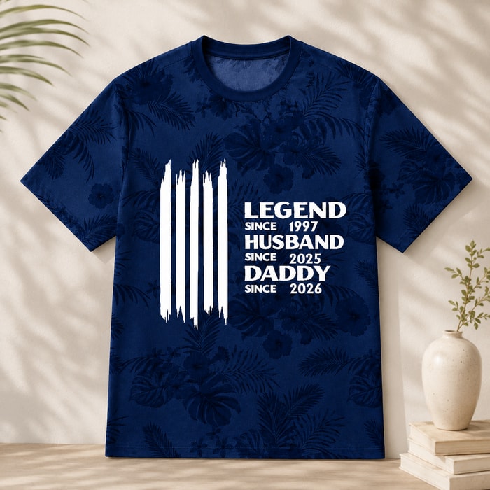 Custom Legend Since Year T-Shirt - Personalized Dad Timeline Tee With Important Family Years